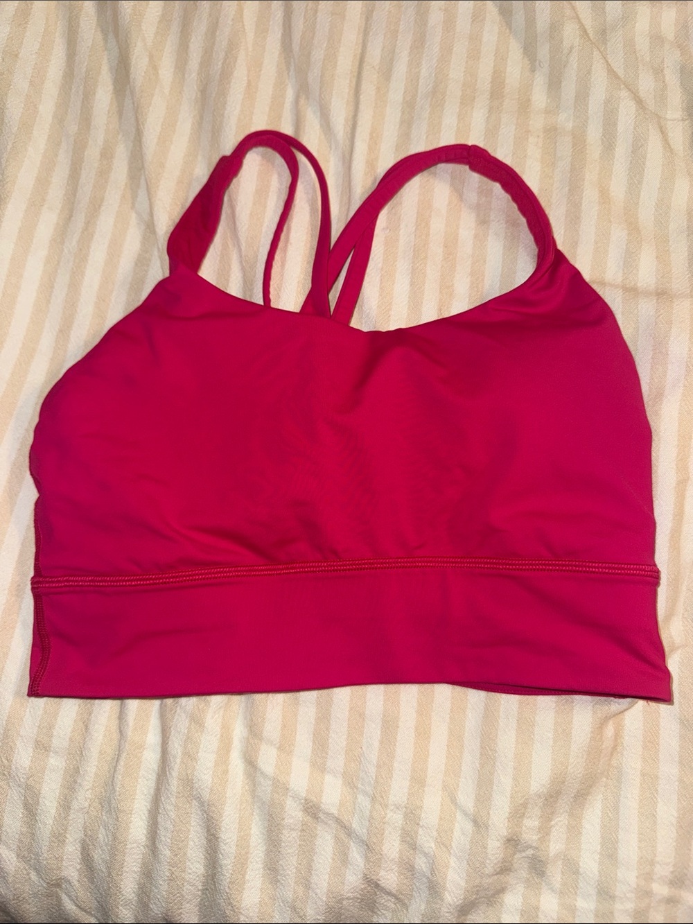 Women’s lululemon Hot Pink energy longline Sports Bra